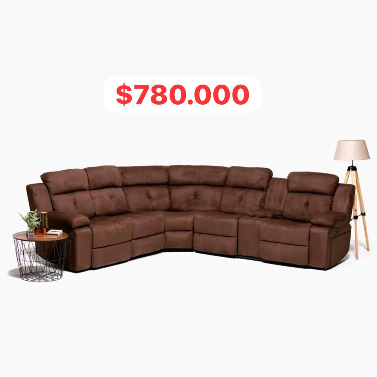 Sofá Seccional Berger Reclinable en Liquidacion outlet — precio outlet