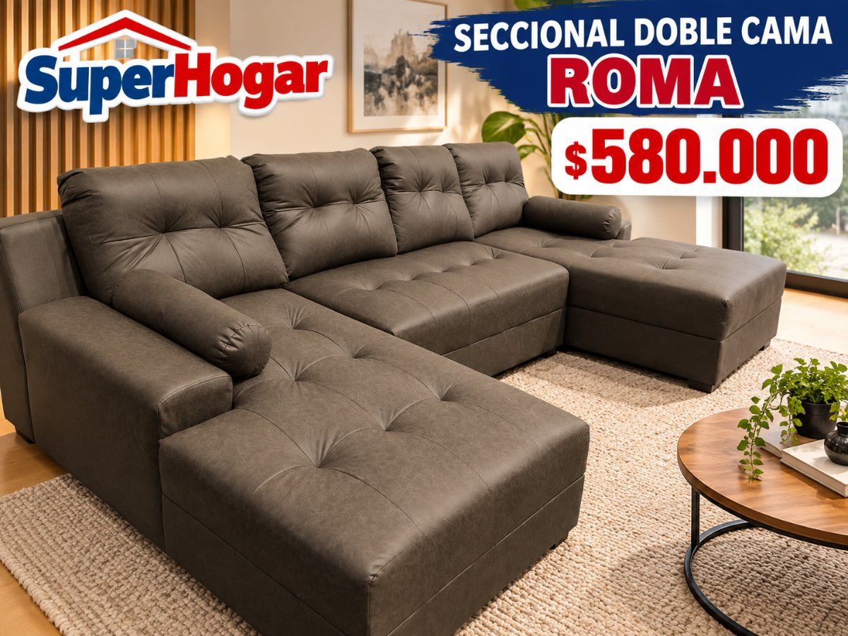 Sofá Seccional Roma Doble Cama Gris Envejecido outlet — precio outlet
