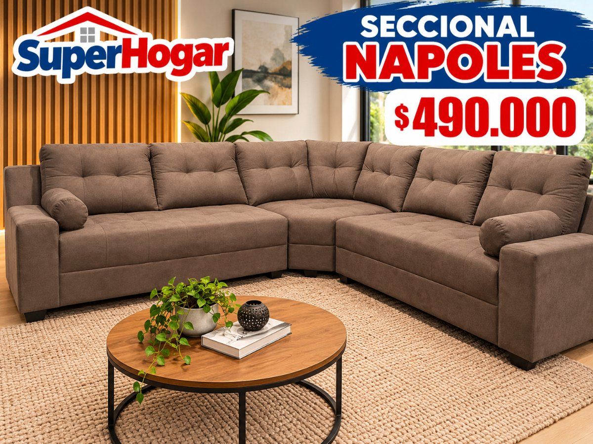 Sofá Seccional Gran Napoles Café Lino outlet — precio outlet