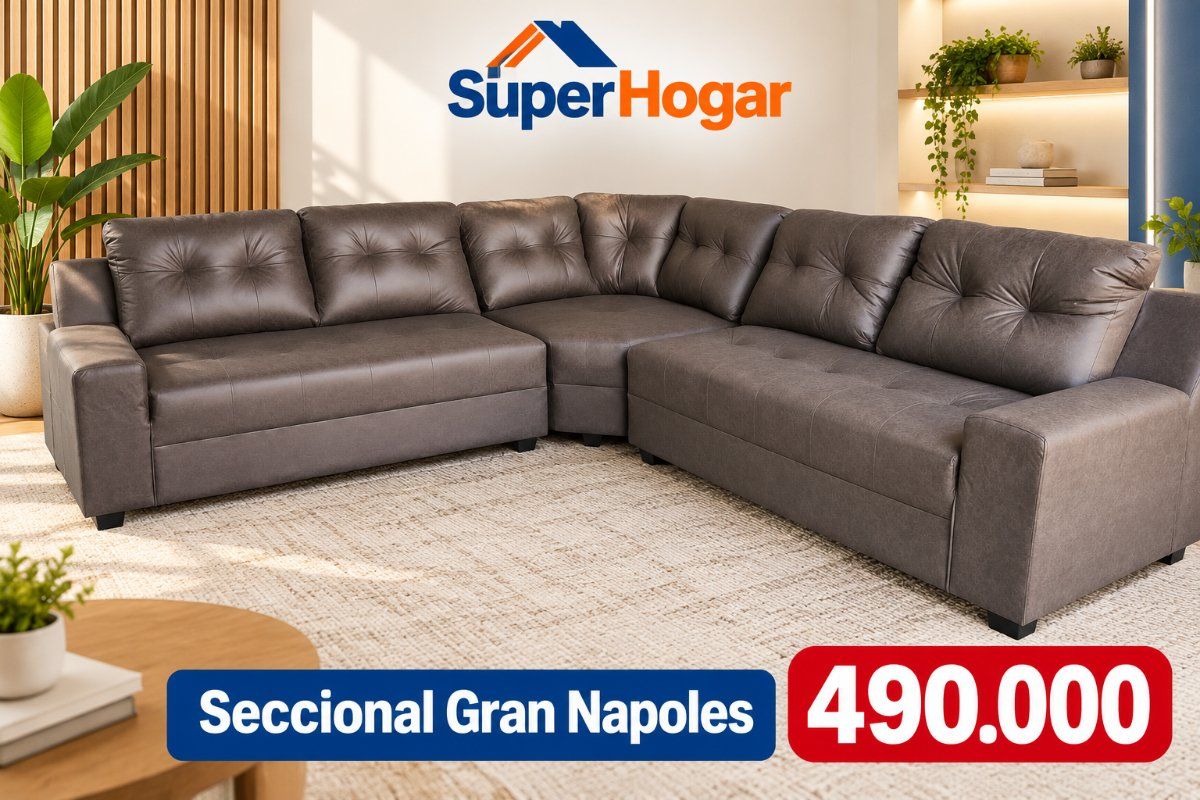 Sofá Seccional Gran Napoles Café Envejecido outlet — precio outlet