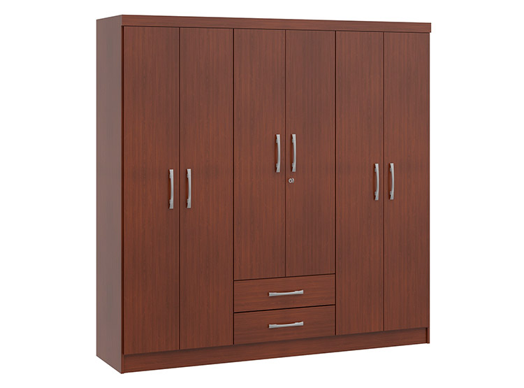 Closet 6 Ptas 2 Cajónes Caoba S446 outlet