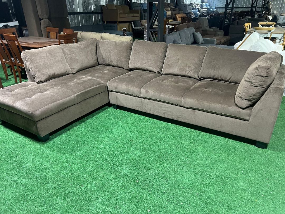 Sofá Seccional Pirlo Tela Café Chaise Izquierdo outlet — foto 2