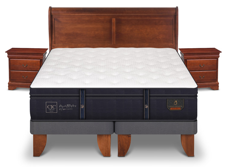Cama Europea Grand Premium 2 Plazas Base Dividida Miro outlet