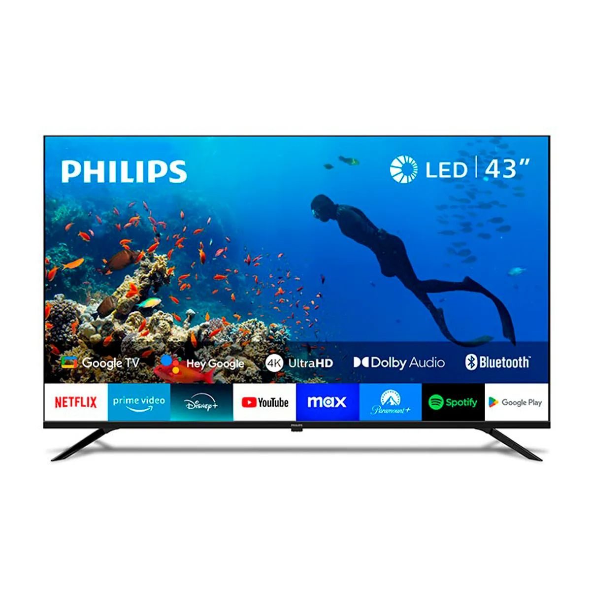 LED Philips 43 Pulgadas UHD 43PUD7019 Google TV outlet — foto 6