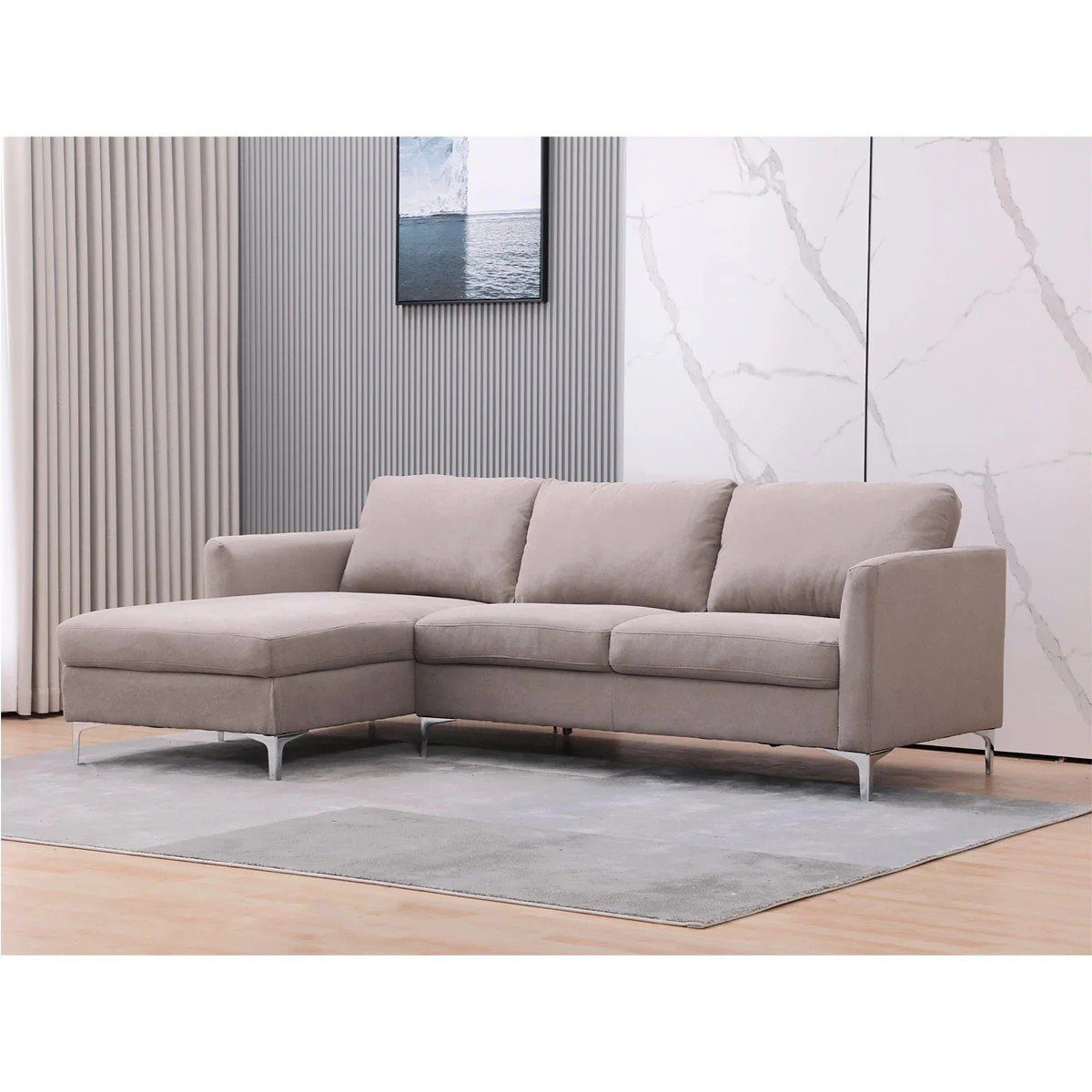 Sofá Seccional Kolors Taupe Izquierdo outlet — precio outlet