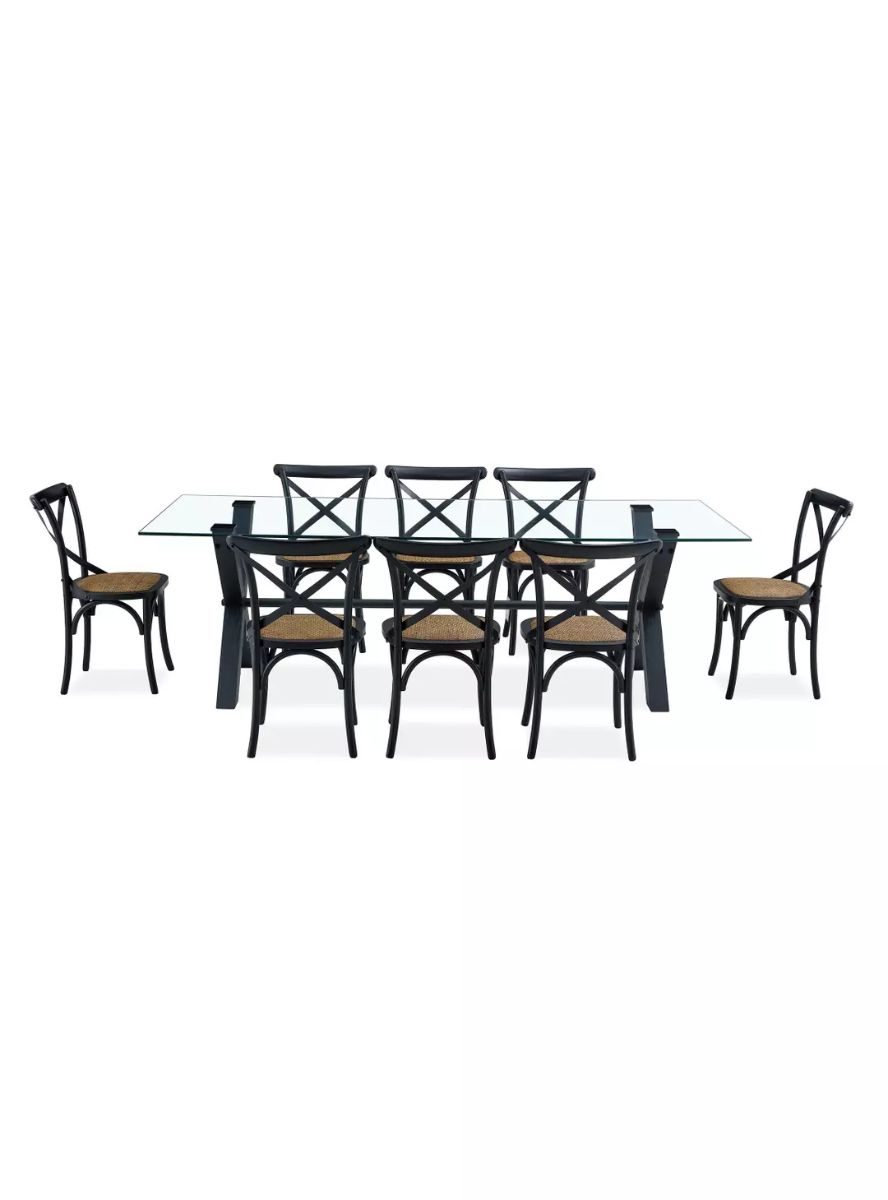 Juego Comedor Pam 8 Sillas Vidrio Ng outlet