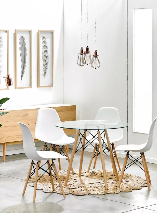 Juego Comedor Aste Vidrio outlet — precio outlet