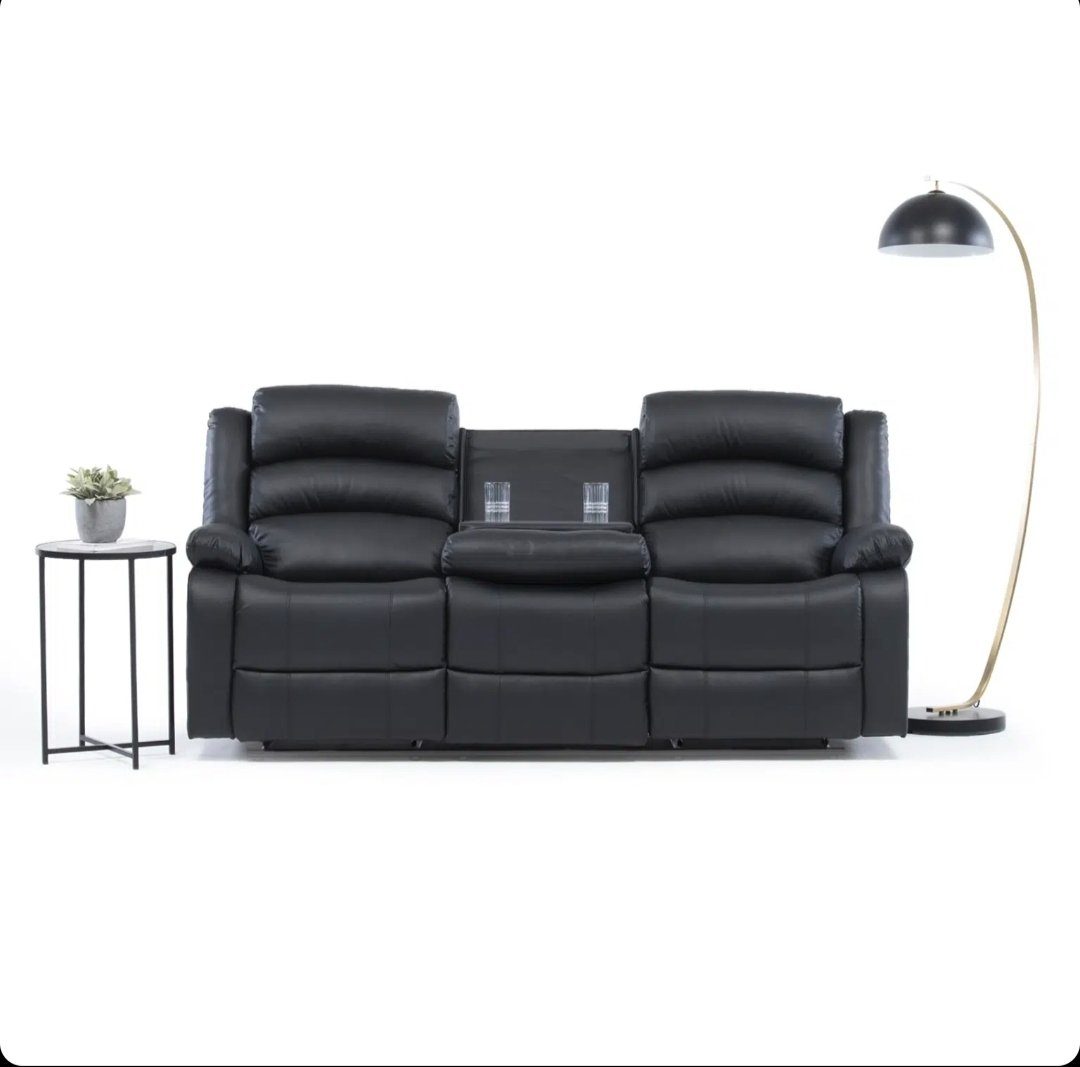 Berger Reclinable 3 Cuerpos Pu Negro Vys outlet — foto 2