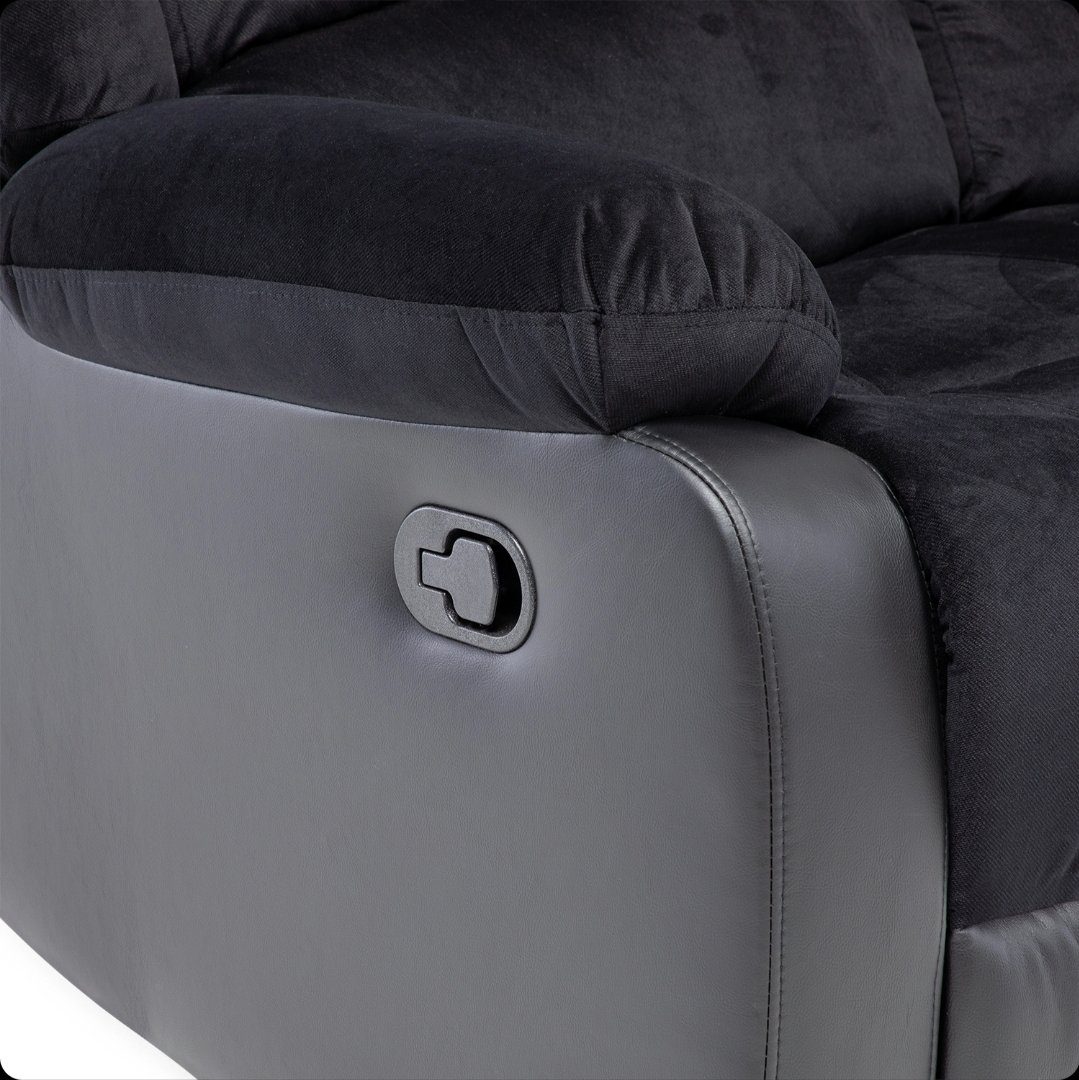 Berger Reclinable 3 Cuerpos Vemon Negro outlet — foto 4